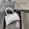 Replica Balenciaga 592833 Hourglass XS Top Handle Bag Silver