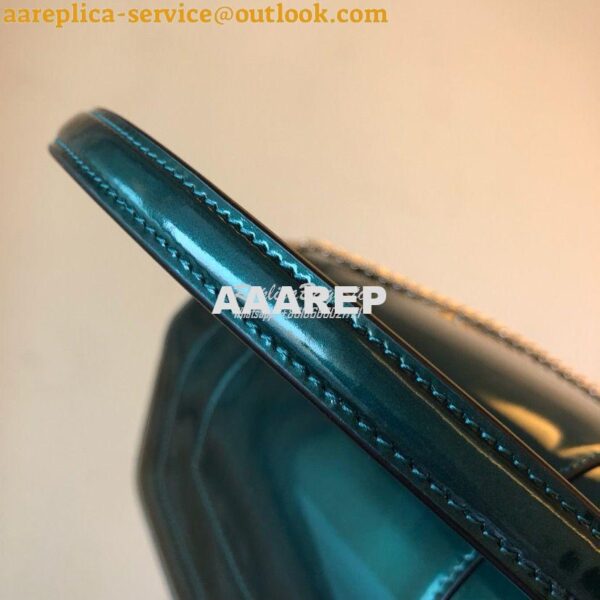 Replica Bvlgari Serpenti Forever Flap Cover Bag in Metallic Green with 9