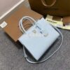 Replica Burberry Small Two-tone Leather Peggy Bucket Bag 80229491 Chal 2