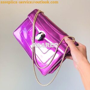 Replica Bvlgari Serpenti Forever Flap Cover Bag in Metallic Purple 397 2