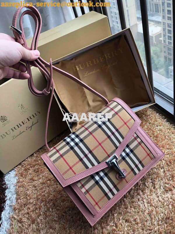 Replica Burberry Small Vintage Check and Leather Crossbody Bag 8006359 3