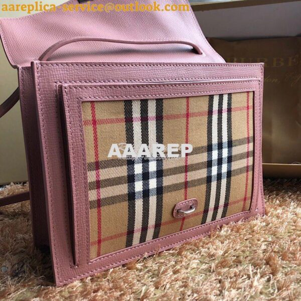 Replica Burberry Small Vintage Check and Leather Crossbody Bag 8006359 8