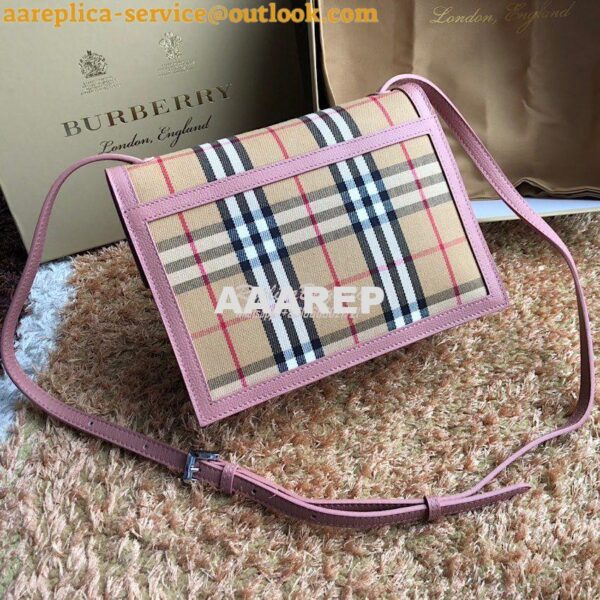 Replica Burberry Small Vintage Check and Leather Crossbody Bag 8006359 11