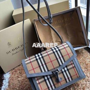 Replica Burberry Small Vintage Check and Leather Crossbody Bag 8006359 2