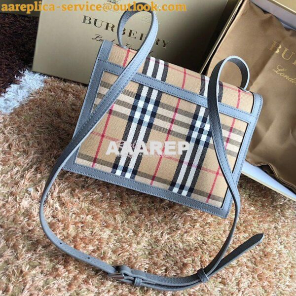 Replica Burberry Small Vintage Check and Leather Crossbody Bag 8006359 9