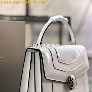 Replica Bvlgari Serpenti Forever Flap Cover Bag in Metallic with Handl 2