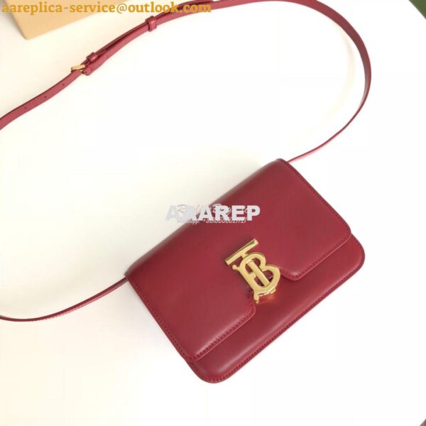 Replica Burberry TB Leather Bag 80103351 Dark Red 4