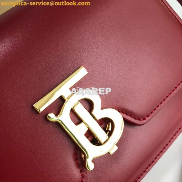 Replica Burberry TB Leather Bag 80103351 Dark Red 3