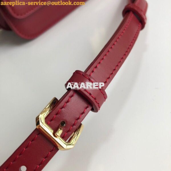 Replica Burberry TB Leather Bag 80103351 Dark Red 5