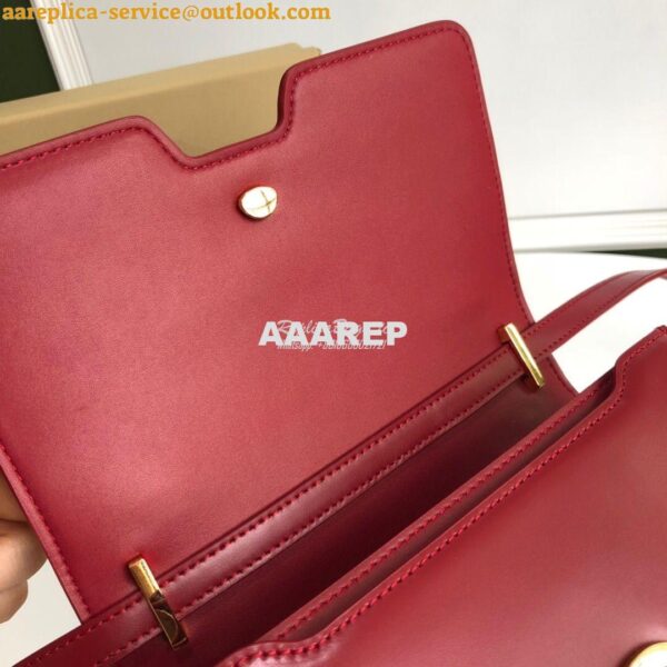 Replica Burberry TB Leather Bag 80103351 Dark Red 10