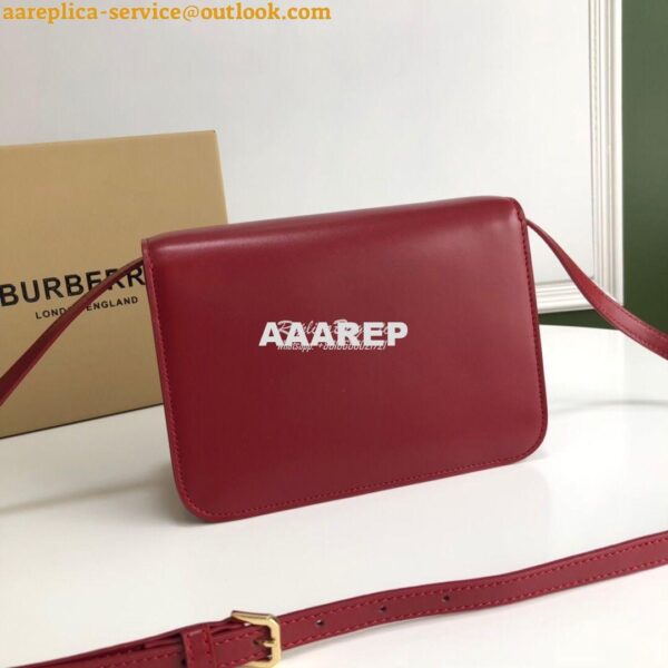 Replica Burberry TB Leather Bag 80103351 Dark Red 9