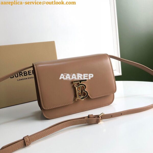 Replica Burberry TB Leather Bag 80103351 Light camel