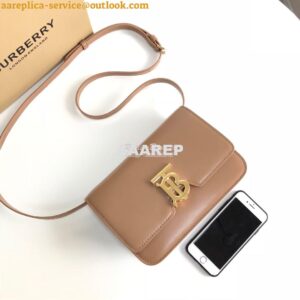 Replica Burberry TB Leather Bag 80103351 Light camel 2