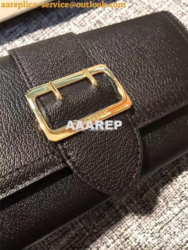 Replica Burberry Textured black Leather Continental Wallet 40259731 4