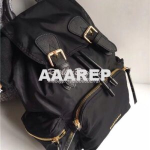 Replica Burberry The Rucksack backpack in black Technical Nylon and L 2