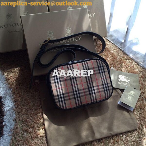 Replica Burberry The 1983 Check Link Camera Bag Black 8