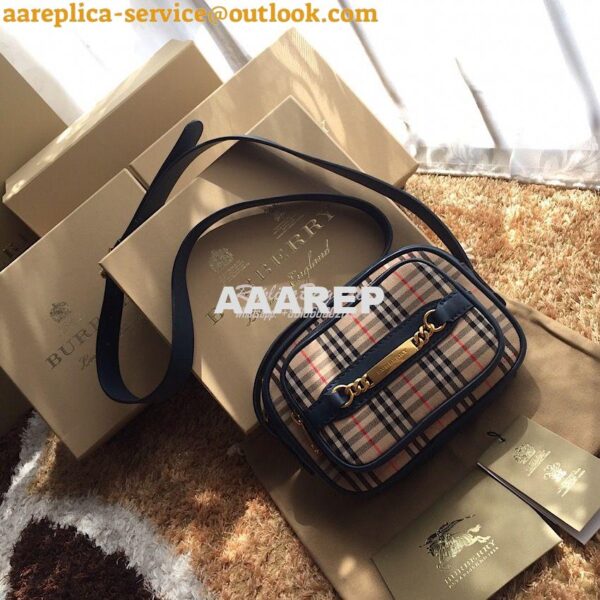 Replica Burberry The 1983 Check Link Camera Bag Blue 2