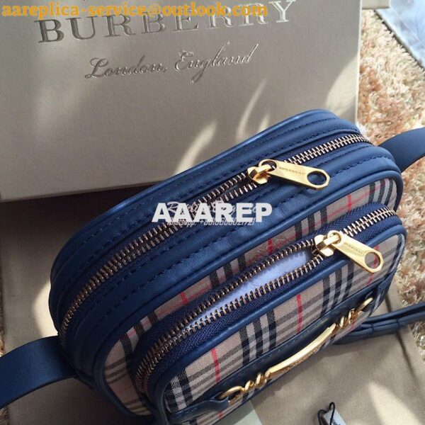 Replica Burberry The 1983 Check Link Camera Bag Blue 3