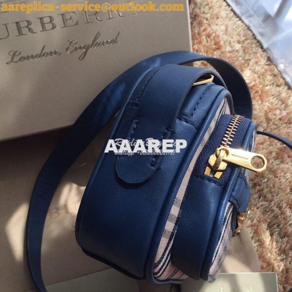 Replica Burberry The 1983 Check Link Camera Bag Blue 5