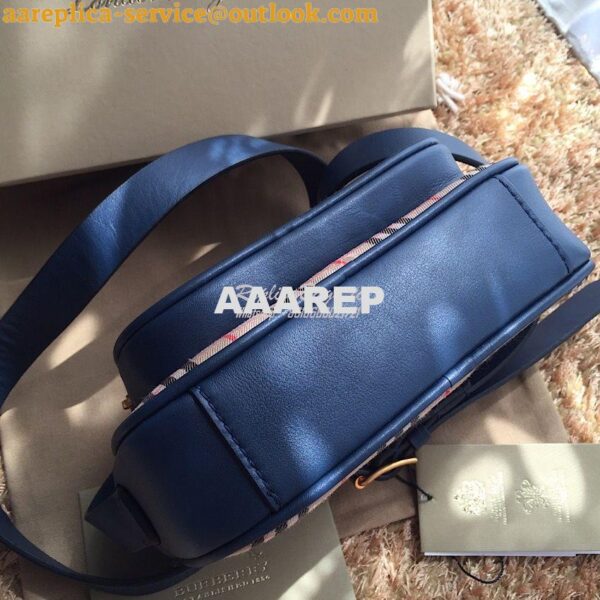 Replica Burberry The 1983 Check Link Camera Bag Blue 9