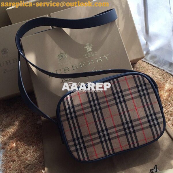 Replica Burberry The 1983 Check Link Camera Bag Blue 10