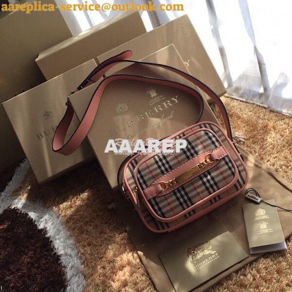 Replica Burberry The 1983 Check Link Camera Bag Pink 2