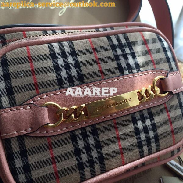 Replica Burberry The 1983 Check Link Camera Bag Pink 3