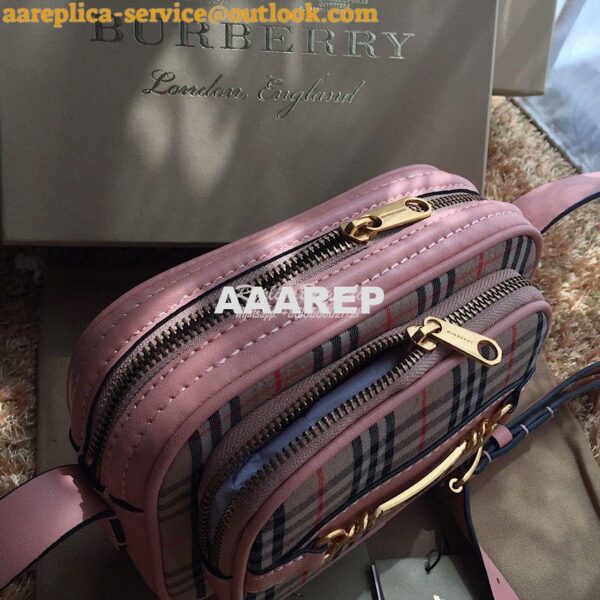 Replica Burberry The 1983 Check Link Camera Bag Pink 4