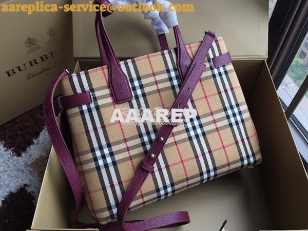 Replica Burberry The Banner 19s in Vintage Check and Leather 40769481