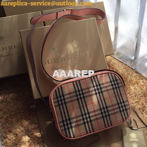 Replica Burberry The 1983 Check Link Camera Bag Pink 9