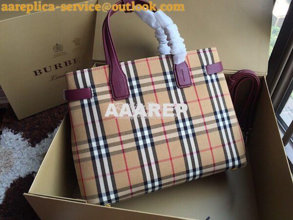 Replica Burberry The Banner 19s in Vintage Check and Leather 40769481 2