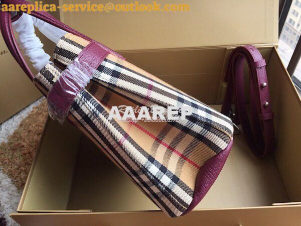 Replica Burberry The Banner 19s in Vintage Check and Leather 40769481 10