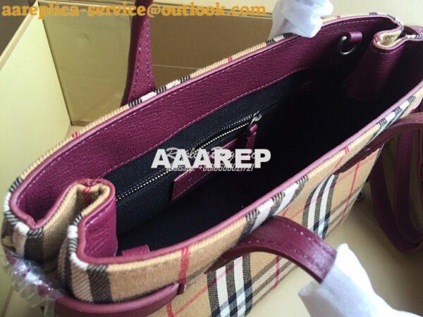 Replica Burberry The Banner 19s in Vintage Check and Leather 40769481 11