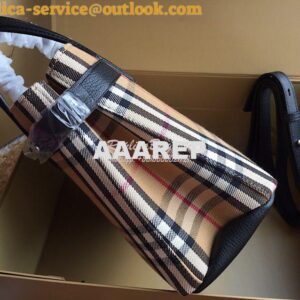 Replica Burberry The Banner 19s in Vintage Check and Leather 40769481 2