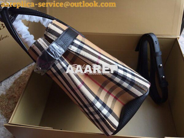 Replica Burberry The Banner 19s in Vintage Check and Leather 40769481 2