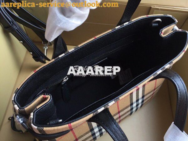 Replica Burberry The Banner 19s in Vintage Check and Leather 40769481 3