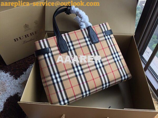 Replica Burberry The Banner 19s in Vintage Check and Leather 40769481 6