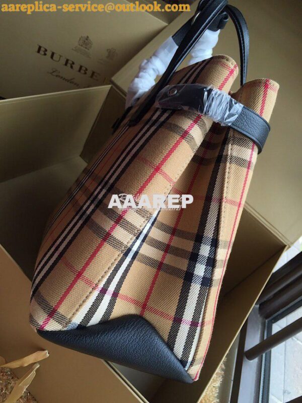 Replica Burberry The Banner 19s in Vintage Check and Leather 40769481 8