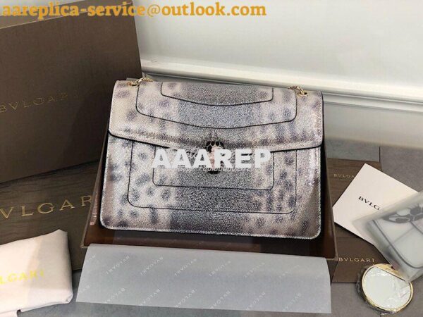 Replica Bvlgari Serpenti Forever Medium Bag in Crystal Rose Metallic K