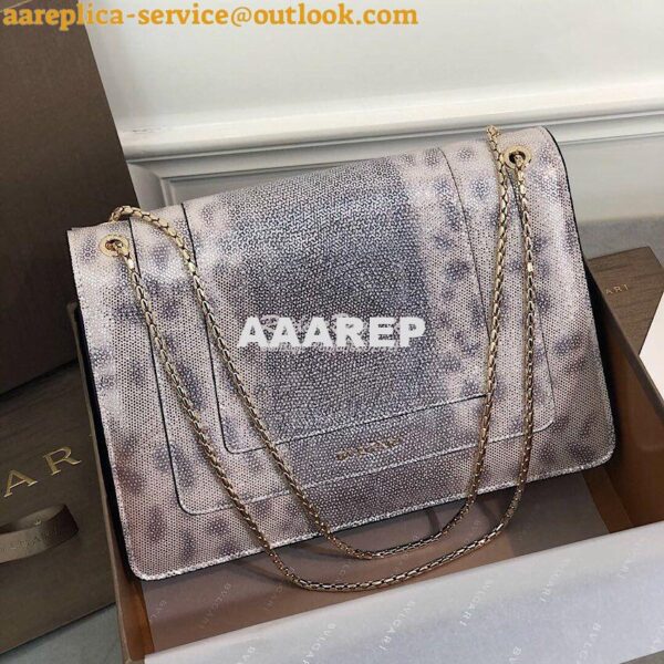 Replica Bvlgari Serpenti Forever Medium Bag in Crystal Rose Metallic K 9