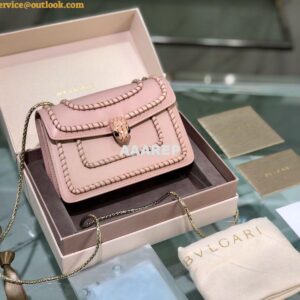 Replica Bvlgari Serpenti Forever Mini Bag with Woven Chain Décor 28804