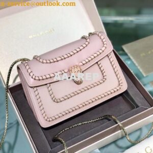 Replica Bvlgari Serpenti Forever Mini Bag with Woven Chain Décor 28804 2