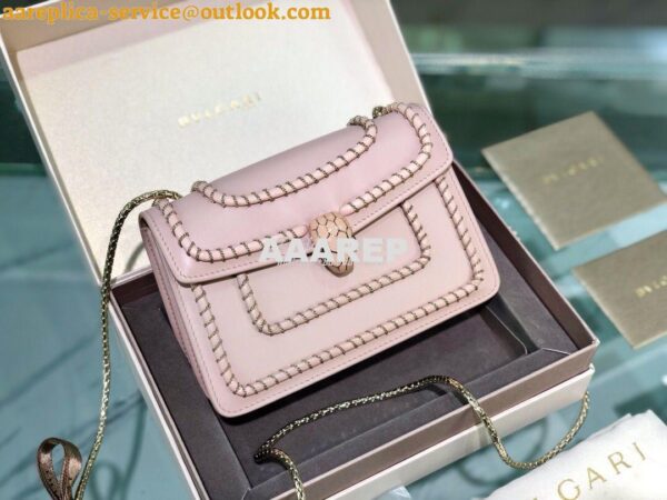 Replica Bvlgari Serpenti Forever Mini Bag with Woven Chain Décor 28804 2