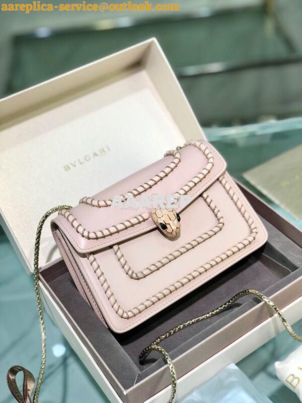 Replica Bvlgari Serpenti Forever Mini Bag with Woven Chain Décor 28804 3