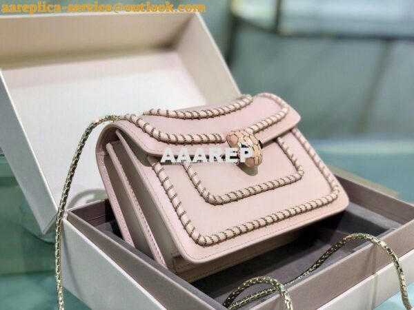 Replica Bvlgari Serpenti Forever Mini Bag with Woven Chain Décor 28804 4