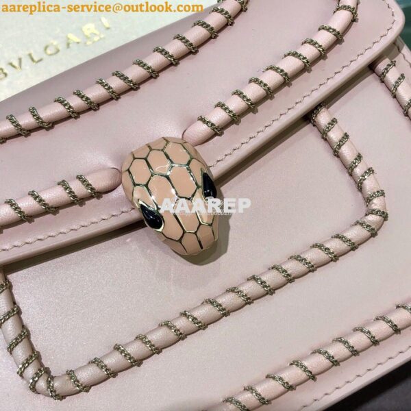 Replica Bvlgari Serpenti Forever Mini Bag with Woven Chain Décor 28804 5