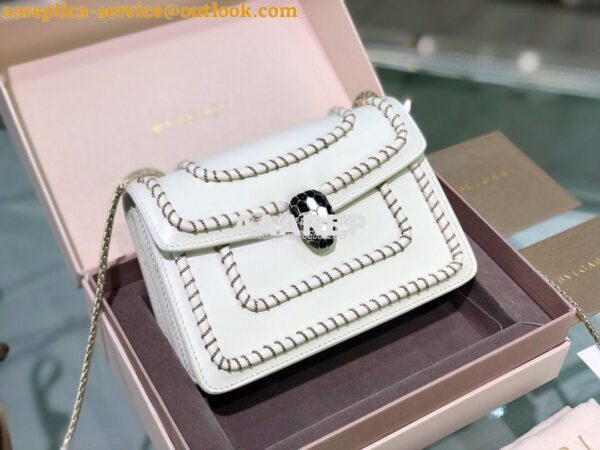 Replica Bvlgari Serpenti Forever Mini Bag with Woven Chain Décor 28804 4