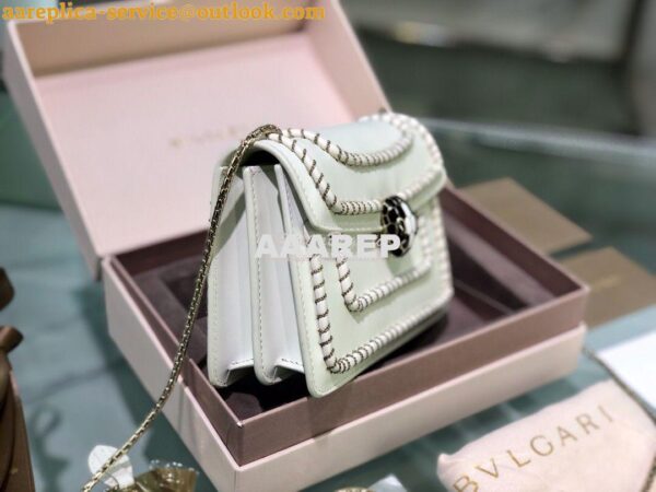 Replica Bvlgari Serpenti Forever Mini Bag with Woven Chain Décor 28804 3