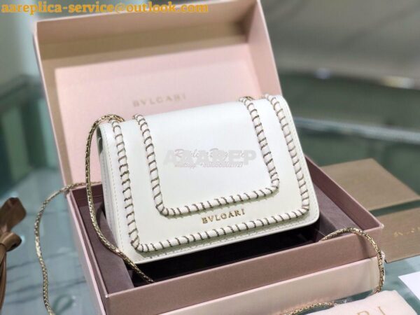 Replica Bvlgari Serpenti Forever Mini Bag with Woven Chain Décor 28804 7