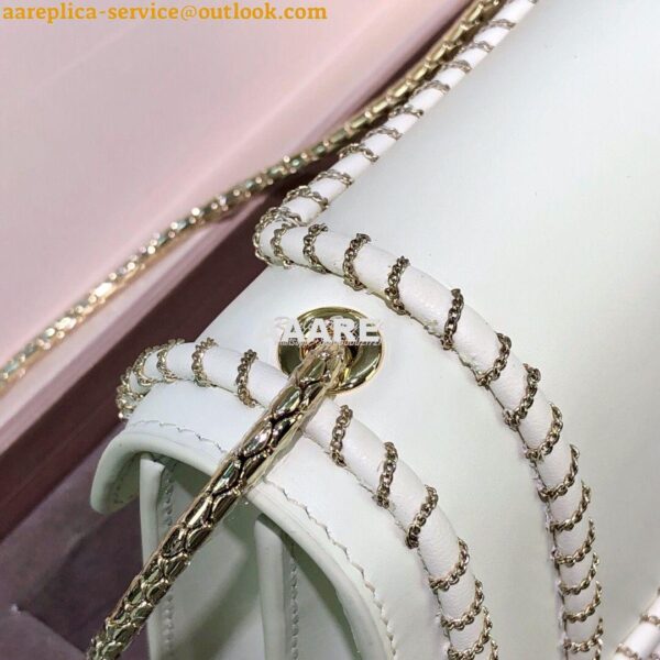 Replica Bvlgari Serpenti Forever Mini Bag with Woven Chain Décor 28804 7